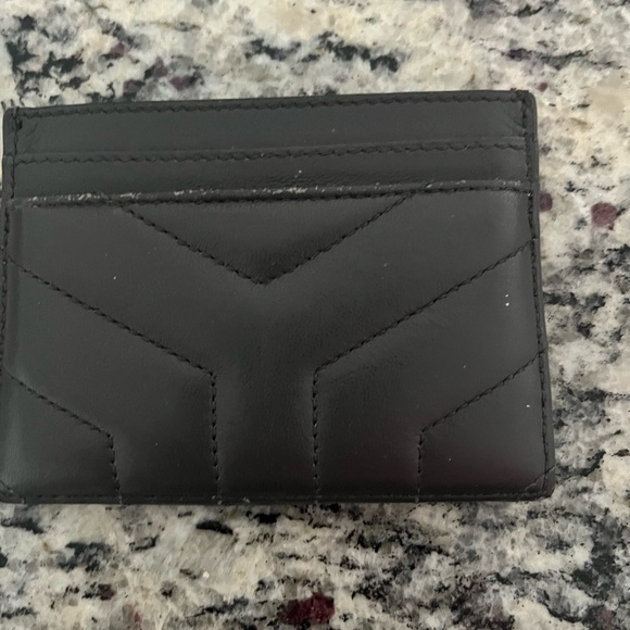 YSL soft lambs leather card hold with silver logo. Has some wear on it. 👀at pic - Picture 4 of 6